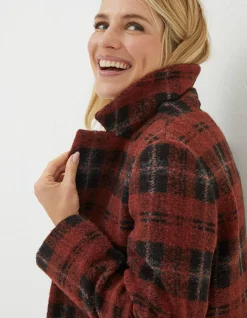 Tanya Wool Blend Check Coat