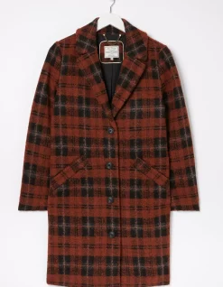 Tanya Wool Blend Check Coat