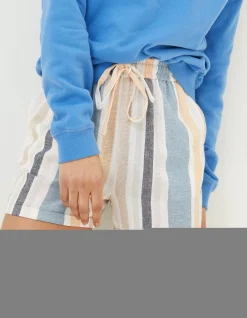 Tenby Multi Stripe Linen Blend Short