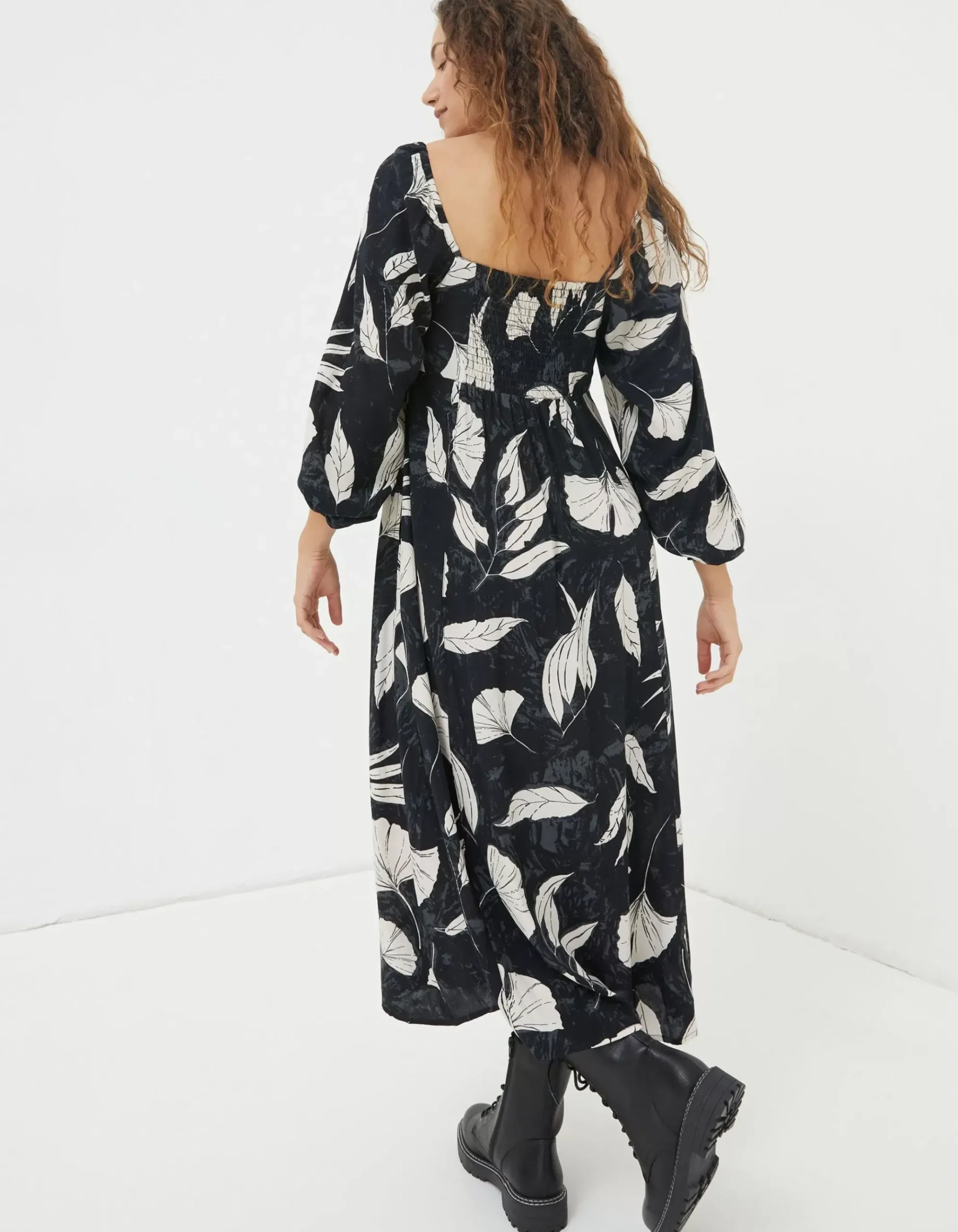 Tessa Twilight Leaves Midi Dress