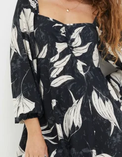 Tessa Twilight Leaves Midi Dress