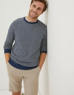 Textured Stripe Crew