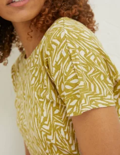 Tie Back Paint Linen T-Shirt