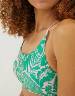 Tropical Leaves Bikini Top