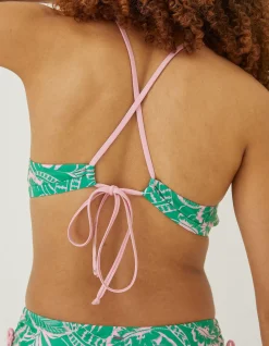 Tropical Leaves Bikini Top