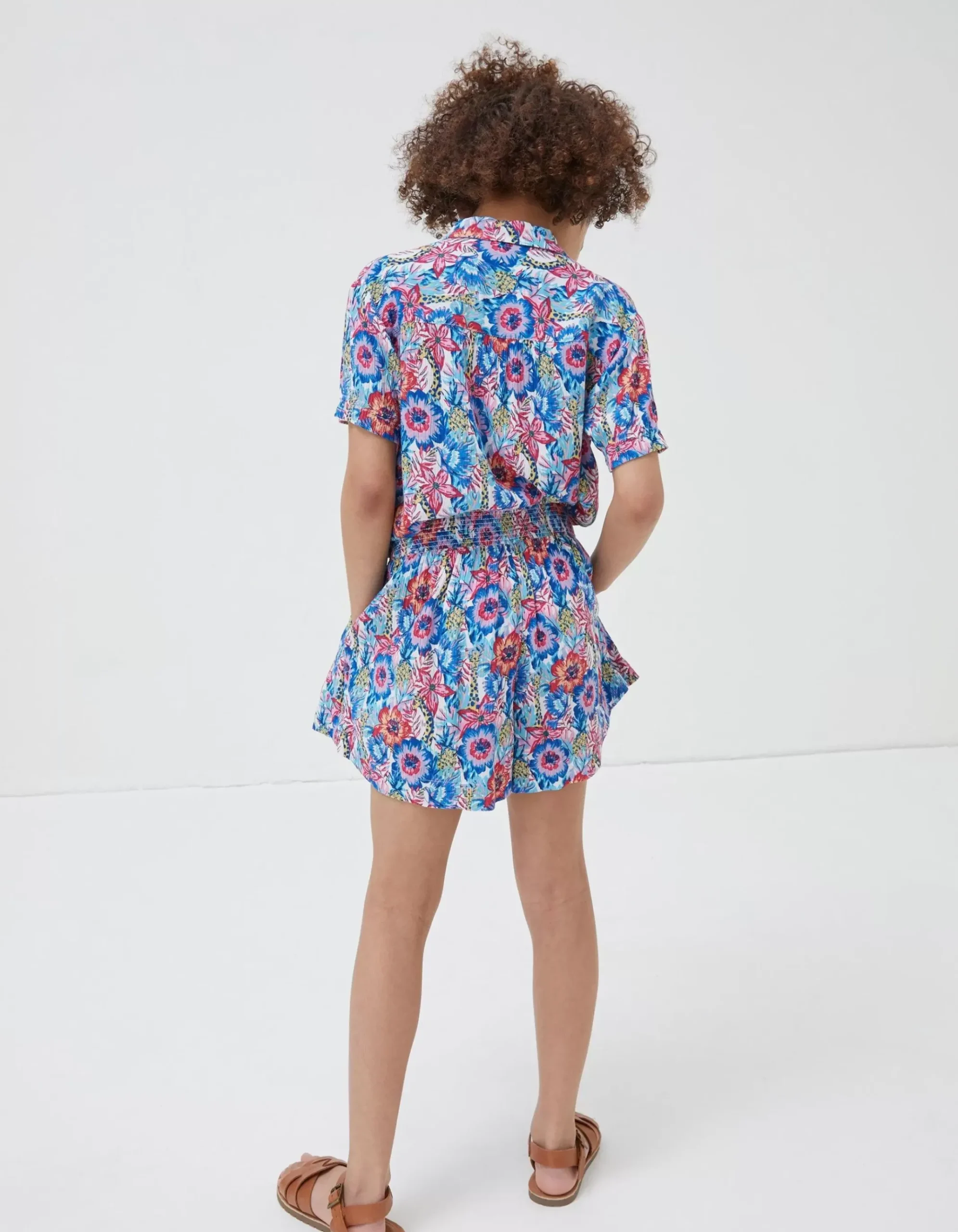 Tropical Print Flippy Shorts