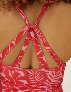 Tummy Control Ikat Leaves Swimsuit