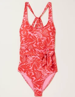 Tummy Control Ikat Leaves Swimsuit