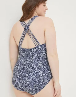 Tummy Control Watercolour Batik Swimsuit