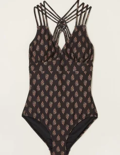 Tummy Control Woodblock Swimsuit