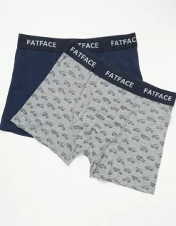 Two Pack Land Rover Print Boxers