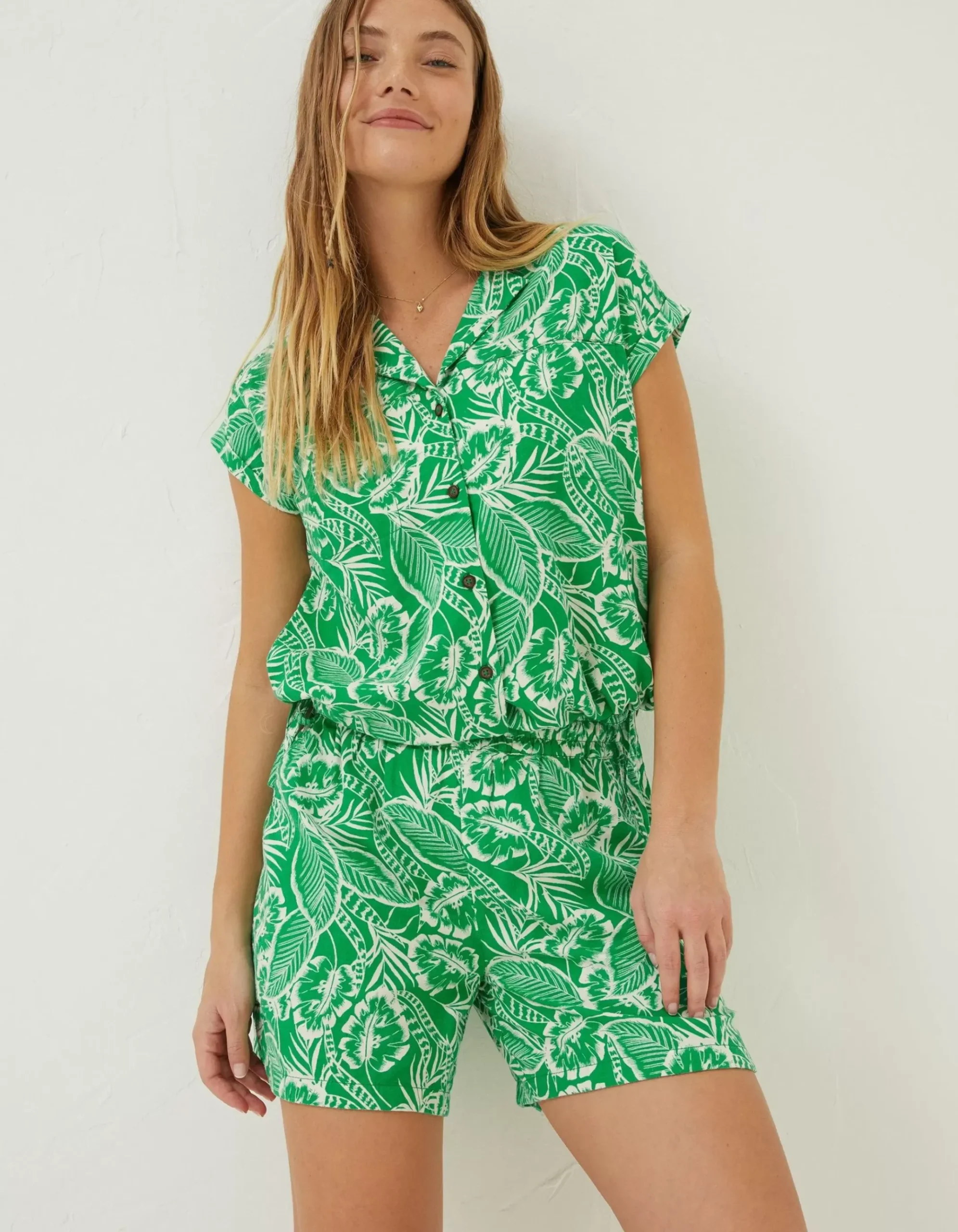 Val Leaf Linen Blend Shirt