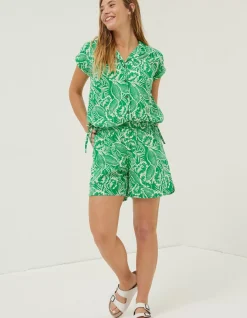Val Leaf Linen Blend Shirt