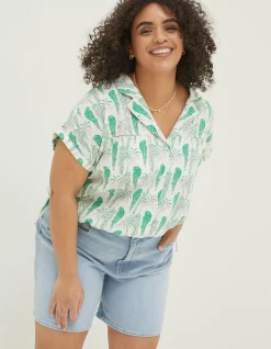 Val Parrot Linen Blend Shirt