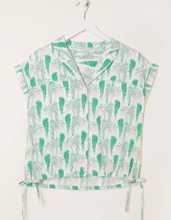 Val Parrot Linen Blend Shirt