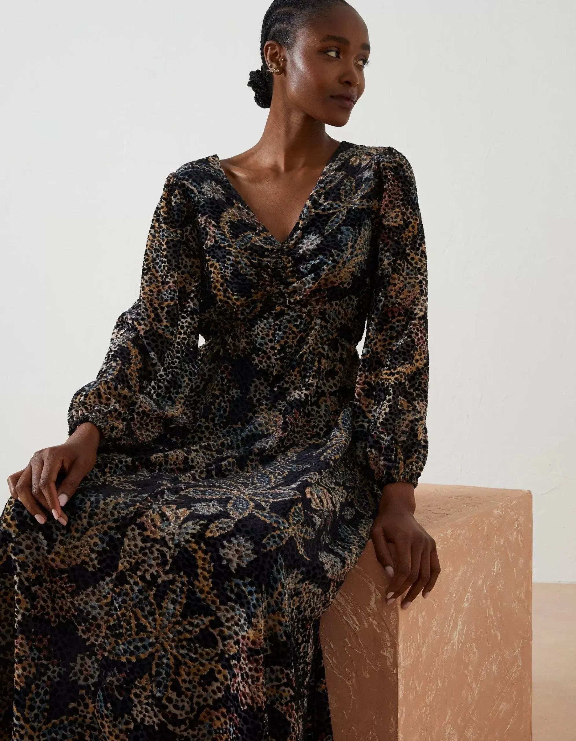 Victoria Floral Midi Dress