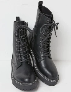 Violet Mid Chunky Lace Up Boot