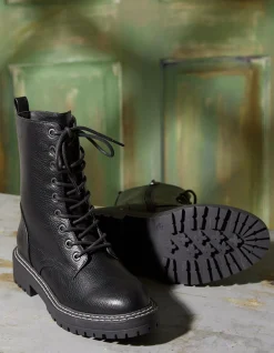 Violet Mid Chunky Lace Up Boot