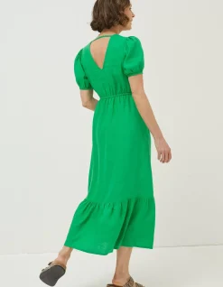 Vivvie Linen Midi Dress