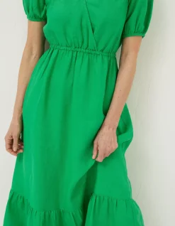 Vivvie Linen Midi Dress