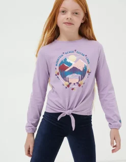 Waist Tie Long Sleeve T-Shirt