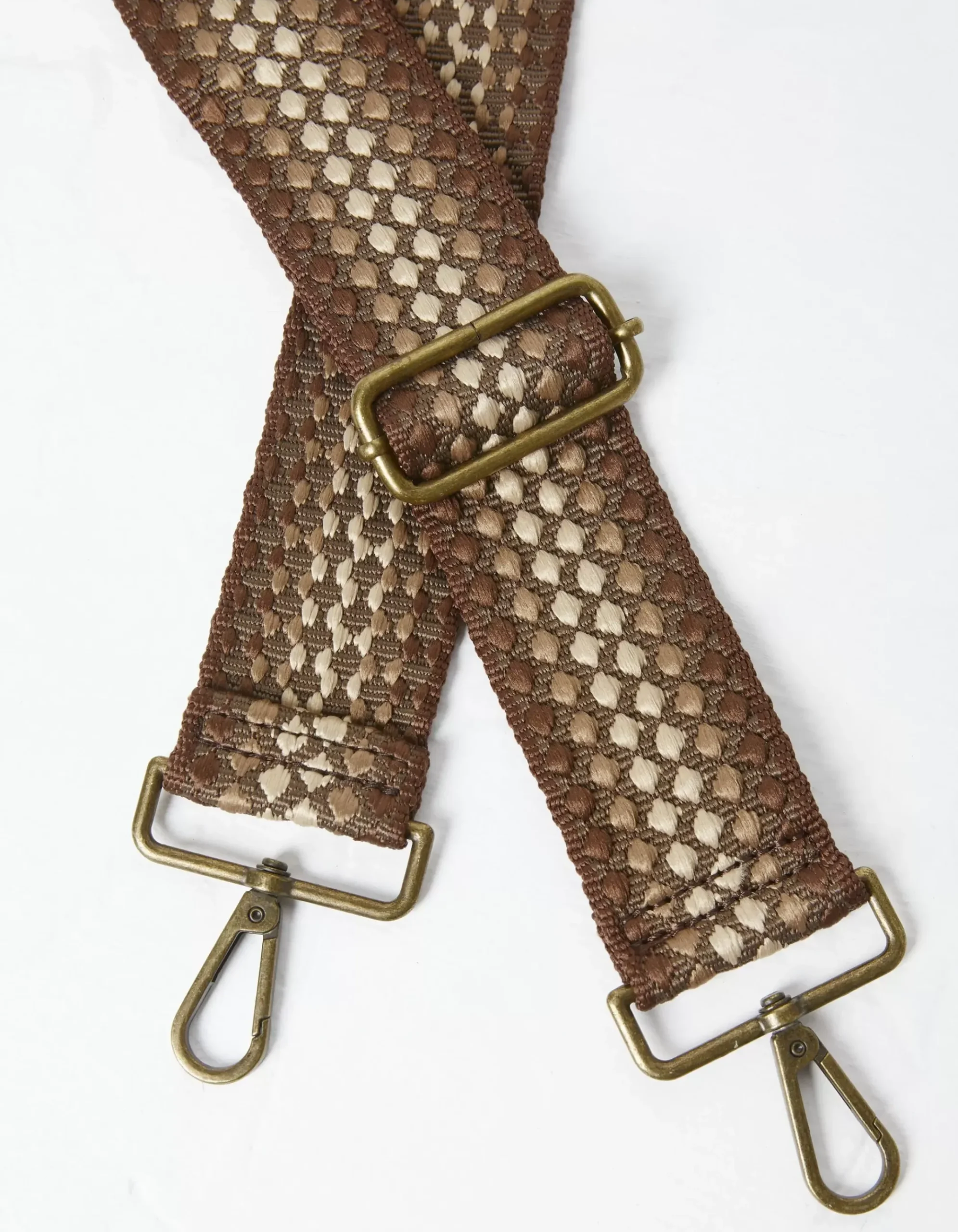 Wide Embroidered Bag Strap