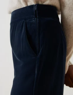 Wide Leg Velvet Trousers