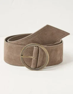 Wide Suede Waist Belt