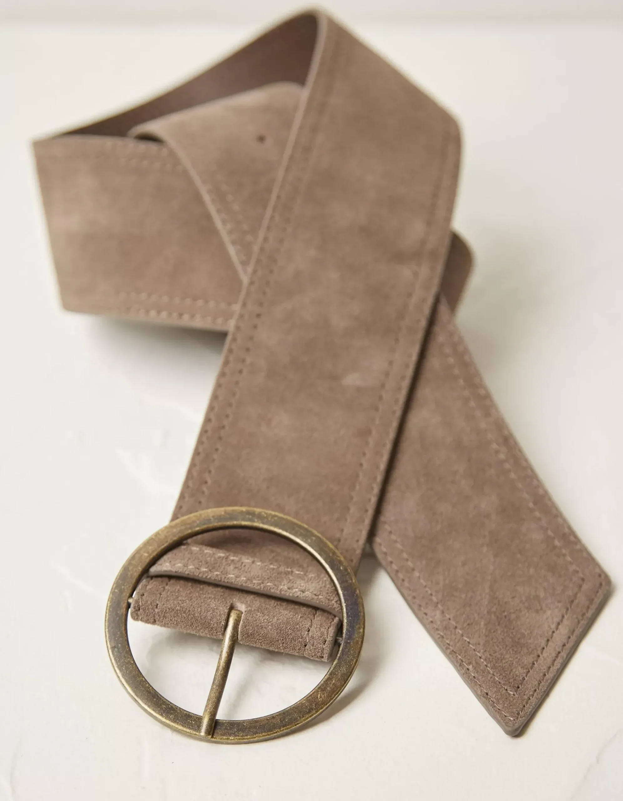 Wide Suede Waist Belt
