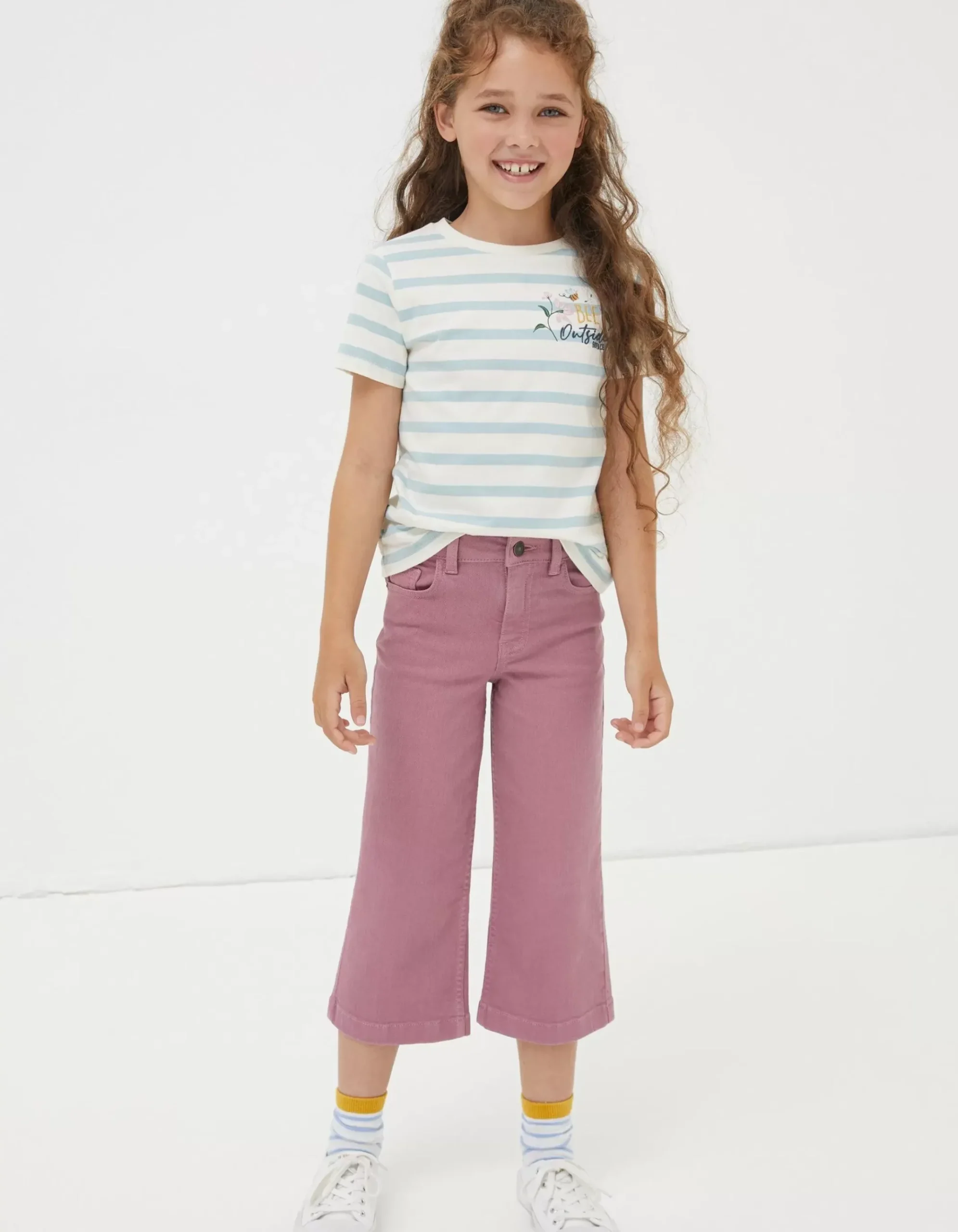 Willow Wide Leg Coloured Cropped Jeans