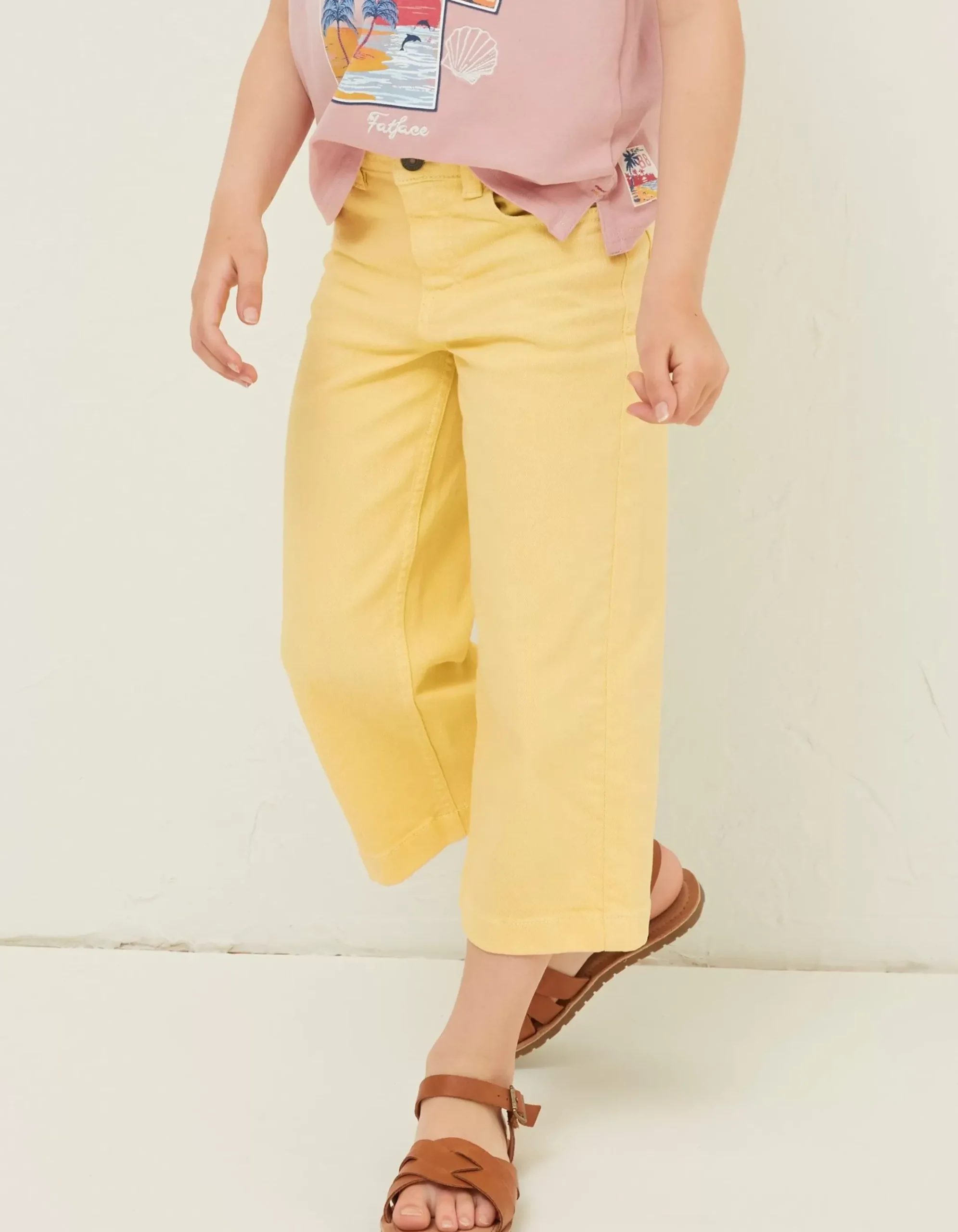 Willow Wide Leg Coloured Cropped Jeans