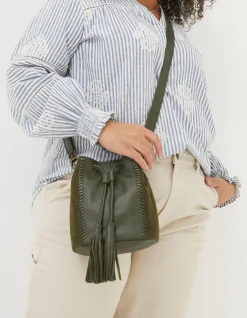 Winalie Leather Mini Bucket Bag