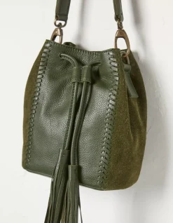 Winalie Leather Mini Bucket Bag