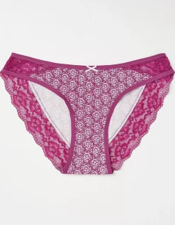 Woodblock Floral High Leg Knickers