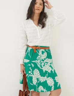 Wynne Textured Leaves Skirt